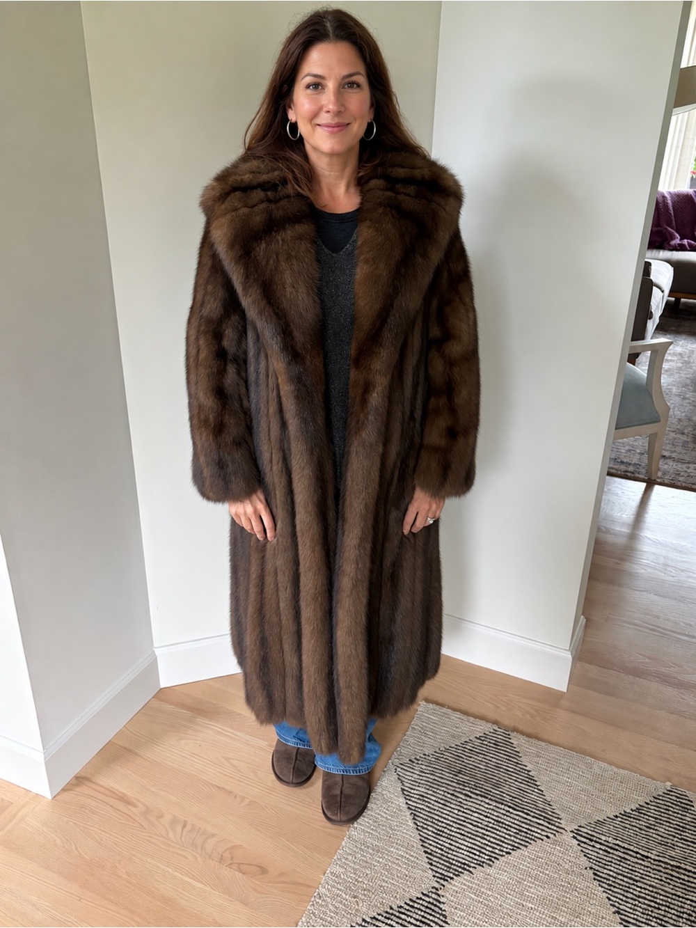 Natural Russian Sable Full Length Coat Documented $75,000 Appraisal Small Medium